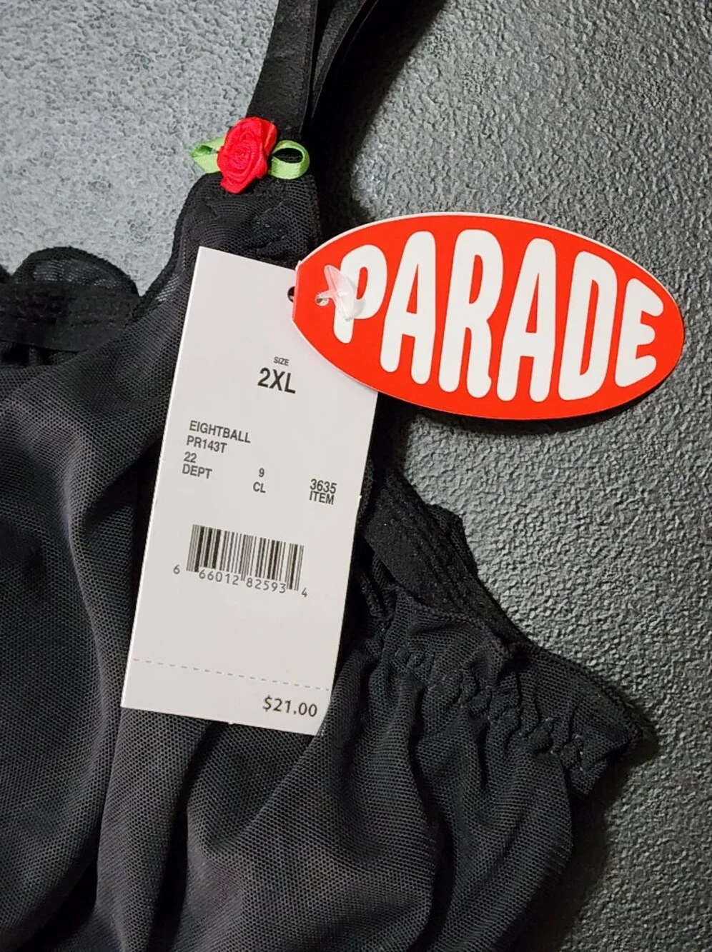 Coquette Y2K Mesh Cami Bralette | Sheer Ruffle Top | Parade | 2XL
